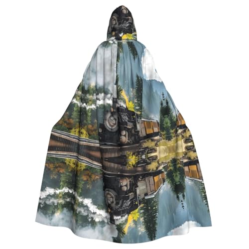 ZHAOUR Unisex Erwachsene Halloween Kapuzenumhang - Dampfzug Volldruck Cosplay Kostüm Umhang - Bequem und Langlebig Robe ZHAOUR Unisex Erwachsene Halloween Kapuzenumhang - Dampfzug Volldruck Cosplay Kostüm Umhang - Bequem und Langlebig Robe von ZHAOUR