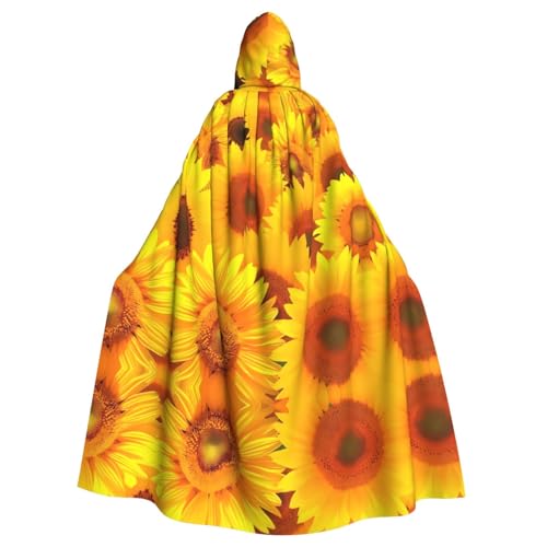 ZHAOUR Unisex Erwachsene Halloween Kapuzenumhang - Gelbe Sonnenblume Volldruck Cosplay Kostüm Umhang - Bequem und Langlebig Robe ZHAOUR Unisex Erwachsene Halloween Kapuzenumhang - Gelbe Sonnenblume Volldruck Cosplay Kostüm Umhang - Bequem und Langlebig Robe von ZHAOUR
