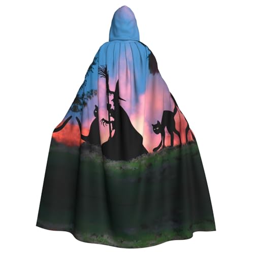 ZHAOUR Unisex Erwachsene Halloween Kapuzenumhang - Gruseliger Halloween Volldruck Cosplay Kostüm Umhang - Bequem und Langlebig Robe von ZHAOUR