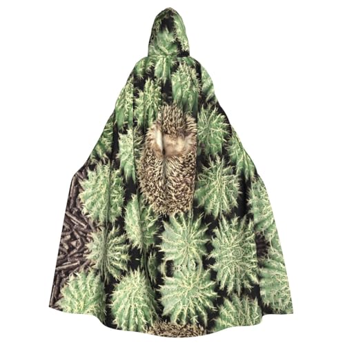 ZHAOUR Unisex Erwachsene Halloween Kapuzenumhang - Igel Kaktus Volldruck Cosplay Kostüm Umhang - Bequem und Langlebig Robe ZHAOUR Unisex Erwachsene Halloween Kapuzenumhang - Igel Kaktus Volldruck Cosplay Kostüm Umhang - Bequem und Langlebig Robe von ZHAOUR