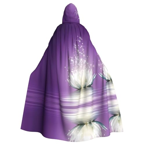 ZHAOUR Unisex Erwachsene Halloween Kapuzenumhang - Lotusblume Lila Volldruck Cosplay Kostüm Umhang - Bequem und Langlebig Robe ZHAOUR Unisex Erwachsene Halloween Kapuzenumhang - Lotusblume Lila Volldruck Cosplay Kostüm Umhang - Bequem und Langlebig Robe von ZHAOUR