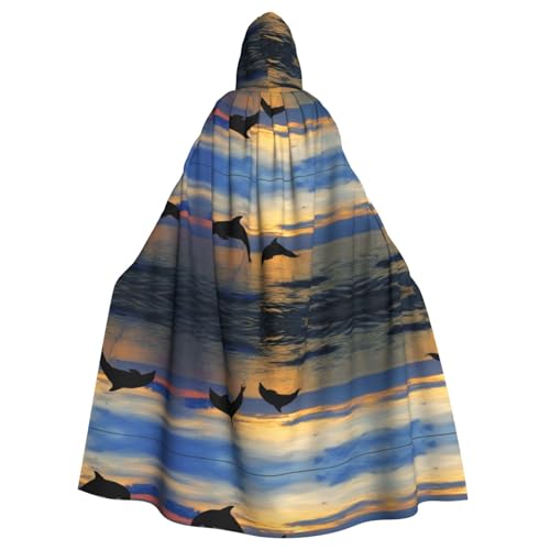 ZHAOUR Unisex Erwachsene Halloween Kapuzenumhang - Lustiger Tier-Delfin Volldruck Cosplay Kostüm Umhang - Bequem und Langlebig Robe ZHAOUR Unisex Erwachsene Halloween Kapuzenumhang - Lustiger Tier-Delfin Volldruck Cosplay Kostüm Umhang - Bequem und Langlebig Robe von ZHAOUR
