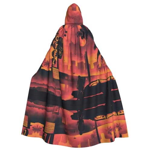 ZHAOUR Unisex Erwachsene Halloween Kapuzenumhang - Miami Volldruck Cosplay Kostüm Umhang - Bequem und Langlebig Robe ZHAOUR Unisex Erwachsene Halloween Kapuzenumhang - Miami Volldruck Cosplay Kostüm Umhang - Bequem und Langlebig Robe von ZHAOUR