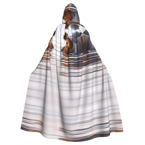 ZHAOUR Unisex Erwachsene Halloween Kapuzenumhang - Nilpferd Volldruck Cosplay Kostüm Umhang - Bequem und langlebig Robe ZHAOUR Unisex Erwachsene Halloween Kapuzenumhang - Nilpferd Volldruck Cosplay Kostüm Umhang - Bequem und langlebig Robe von ZHAOUR