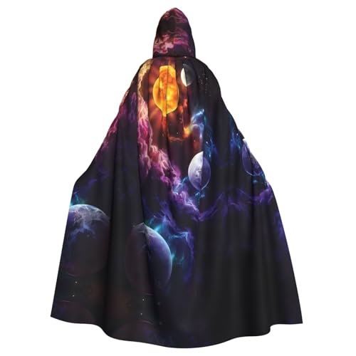 ZHAOUR Unisex Erwachsene Halloween Kapuzenumhang - Planet Volldruck Cosplay Kostüm Umhang - Bequem und Langlebig Robe ZHAOUR Unisex Erwachsene Halloween Kapuzenumhang - Planet Volldruck Cosplay Kostüm Umhang - Bequem und Langlebig Robe von ZHAOUR