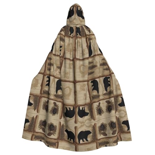 ZHAOUR Unisex Erwachsene Halloween Kapuzenumhang - Rustikale Lodge Volldruck Cosplay Kostüm Umhang - Bequem und Langlebig Robe ZHAOUR Unisex Erwachsene Halloween Kapuzenumhang - Rustikale Lodge Volldruck Cosplay Kostüm Umhang - Bequem und Langlebig Robe von ZHAOUR