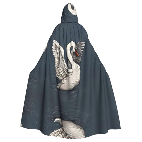 ZHAOUR Unisex Erwachsene Halloween Kapuzenumhang - Schöner weißer Schwan Volldruck Cosplay Kostüm Umhang - Bequemer und langlebiger Robe ZHAOUR Unisex Erwachsene Halloween Kapuzenumhang - Schöner weißer Schwan Volldruck Cosplay Kostüm Umhang - Bequemer und langlebiger Robe von ZHAOUR