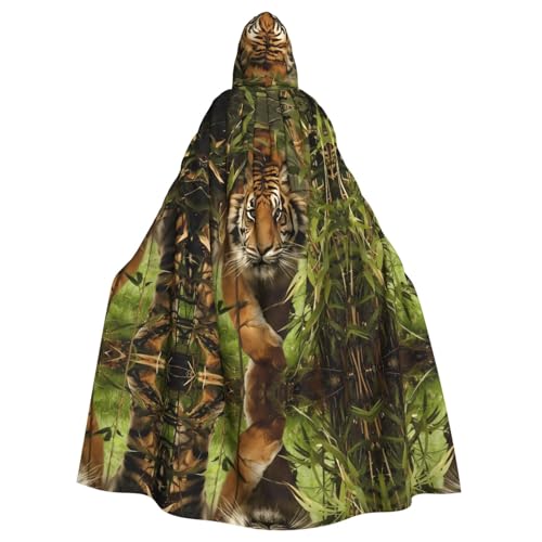ZHAOUR Unisex Erwachsene Halloween Kapuzenumhang - Tiger im Dschungel Volldruck Cosplay Kostüm Umhang - Bequem und langlebig Robe ZHAOUR Unisex Erwachsene Halloween Kapuzenumhang - Tiger im Dschungel Volldruck Cosplay Kostüm Umhang - Bequem und langlebig Robe von ZHAOUR