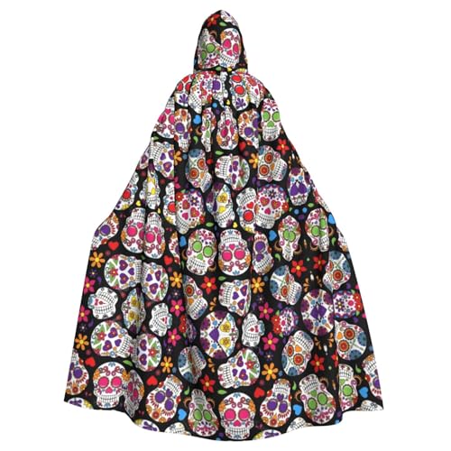 ZHAOUR Unisex Erwachsene Halloween Kapuzenumhang - Totenköpfe Volldruck Cosplay Kostüm Umhang - Bequem und Langlebig Robe ZHAOUR Unisex Erwachsene Halloween Kapuzenumhang - Totenköpfe Volldruck Cosplay Kostüm Umhang - Bequem und Langlebig Robe von ZHAOUR