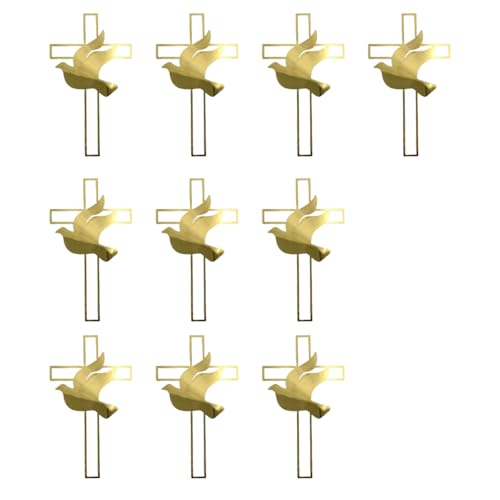 ZHAPEG 10 elegante Tauben-Kuchenaufsätze, gekreuzte Tauben, Kucheneinsatz für Taufe, Hochzeit, Feier, Dekorationen von ZHAPEG