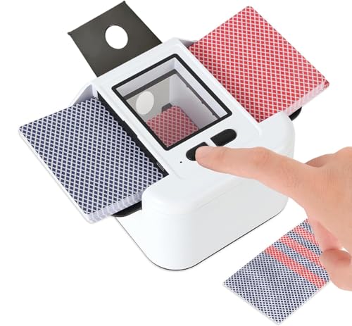 ZHENNBY Kartenmischmaschine Elektrische Kartenmischer für 2 Kartensätze Mischmaschine Karten Mischgerät Geräuscharmer Wiederaufladbarer Card Shuffler für UNO, Blackjack, Poker zubehör, Texas - Weiß ZHENNBY Kartenmischmaschine Elektrische Kartenmischer für 2 Kartensätze Mischmaschine Karten Mischgerät Geräuscharmer Wiederaufladbarer Card Shuffler für UNO, Blackjack, Poker zubehör, Texas - Weiß von ZHENNBY