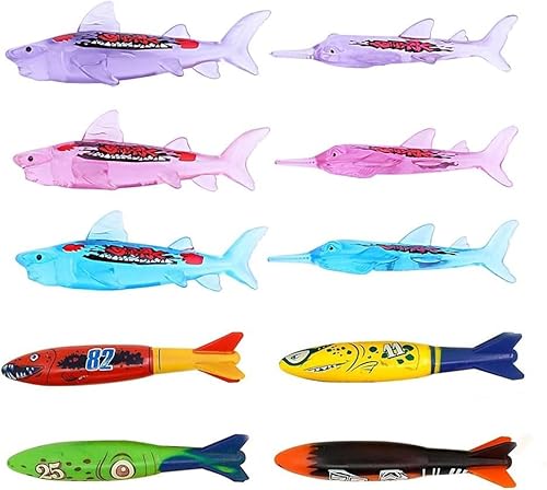 ZHFUYS Pool Spielzeug Werfen Torpedo Transparent Hai Schwimmen Tauchen Spielzeug von ZHFUYS