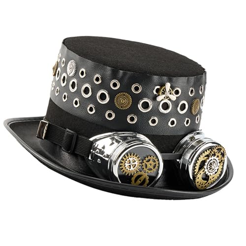 Dunkle Schutzbrille Top Mit Grommet Gear Industrial Age Themeed Cosplay Kostümzubehör Steampunk Gear Kostümhut Dunkle Schutzbrille Top Mit Grommet Gear Industrial Age Themeed Cosplay Kostümzubehör Steampunk Gear Kostümhut von ZHGFXIN