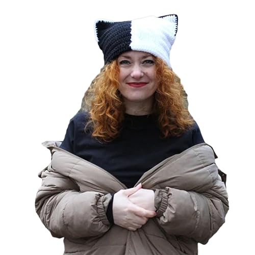 Mädchen Y2k Themen Party Gestrickt Verdicken Teufel Katze Ohr Foto Requisite Ohrhut von ZHGFXIN