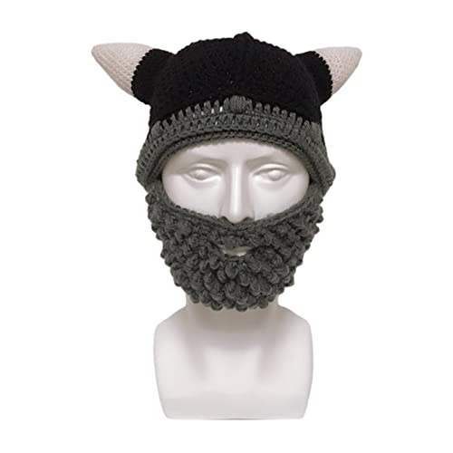 ZHGFXIN Für Kreative Lustige Bartmaskenmaske Strickbard Abnehmbar Schnurrbart Spitzer Horn Ohrschutz Winter Horn Kostüm Clip Für Männer ZHGFXIN Für Kreative Lustige Bartmaskenmaske Strickbard Abnehmbar Schnurrbart Spitzer Horn Ohrschutz Winter Horn Kostüm Clip Für Männer von ZHGFXIN