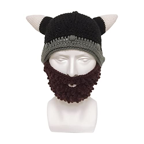 ZHGFXIN Für Kreative Lustige Bartmaskenmaske Strickbard Abnehmbar Schnurrbart Spitzer Horn Ohrschutz Winter Horn Kostüm Clip Für Männer ZHGFXIN Für Kreative Lustige Bartmaskenmaske Strickbard Abnehmbar Schnurrbart Spitzer Horn Ohrschutz Winter Horn Kostüm Clip Für Männer von ZHGFXIN