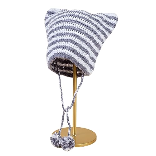 ZHGFXIN Mädchen Strick Osterfoto Requisite Süße Gestreifte Kostüm Y2K Cool Gestrickte Östliche Gestreifte Dekorationen Häkelhüte Für Frauen von ZHGFXIN