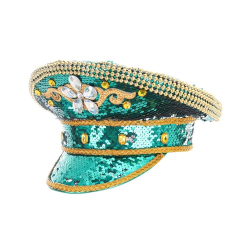 ZHGFXIN Pailletten Sergeant Mit Brautdusche Junggeselle Bachelorette Party Cosplay Bride Captain Hats Club Kopfschmuck Punk Party Für Frauen Braut von ZHGFXIN