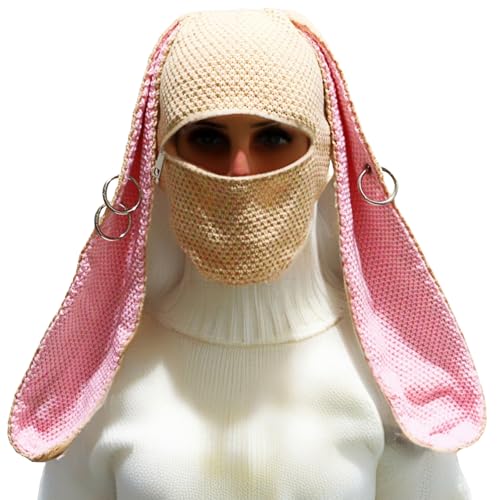 ZHGFXIN Punk Kaninchen Ohren Strickerhalterkapazitäten Für Teenager Mädchen Winter Warmes Gesichtsmaske Erwachsener Cosplay Kostüm Rand Außenwinter Warm Warm Warmer ZHGFXIN Punk Kaninchen Ohren Strickerhalterkapazitäten Für Teenager Mädchen Winter Warmes Gesichtsmaske Erwachsener Cosplay Kostüm Rand Außenwinter Warm Warm Warmer von ZHGFXIN