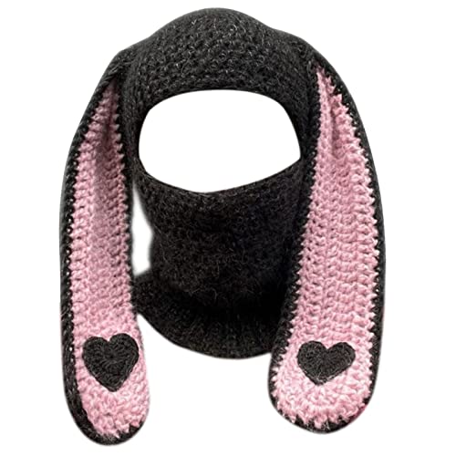 ZHGFXIN Strickhut Frauen Winter Wollkappen Kaninchen Ohr Cosplay Party Für Teenager Erwachsene Kinder Universelle Kopfbedeckung Kopfbedeckung Kurzhaare Jungen von ZHGFXIN