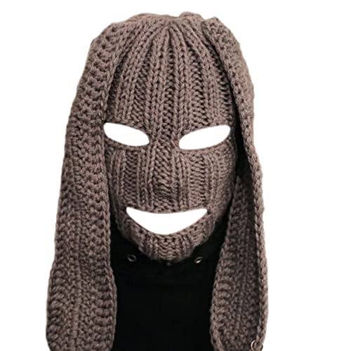 ZHGFXIN Strickhut Frauen Winter Wollkappen Kaninchen Ohr Cosplay Party Für Teenager Erwachsene Kinder Universelle Kopfbedeckung Kopfbedeckung Kurzhaare Jungen von ZHGFXIN