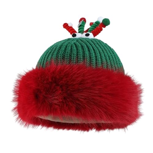 ZHGFXIN Süße Weihnachts Mützenhut Für Frauen Mädchen Weiche Gestrickte Mütze Mit Geweih Festival Kostüm Noel Winter Warmer Plüsch Winterhut Für Frauen ZHGFXIN Süße Weihnachts Mützenhut Für Frauen Mädchen Weiche Gestrickte Mütze Mit Geweih Festival Kostüm Noel Winter Warmer Plüsch Winterhut Für Frauen von ZHGFXIN
