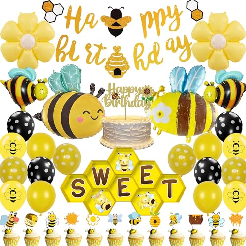 Biene Thematische Kindergeburtstag Party Dekorationen Biene Luftballons Baby Shower Supplies von ZHGIUWER
