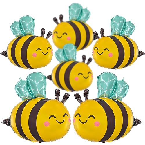 Bienen Luftballons Geburtstag, Bienen Folienballon Geburtstag, Bienen Helium Ballons Geburtstagsdeko Mädchen Junge, Baby Shower Hochzeiten, Dekorationen für Kindergeburtstag mit Bienenmotiven (A) von ZHGIUWER