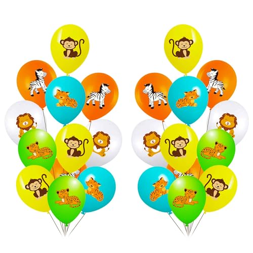 Dschungel Luftballons, Luftballons Tiere, Dschungel Safari Party Dekoration Dschungel Safari Deko Wildtiere Thema Party Deko für Geburtstag Baby Shower Mädchen Jungen Ballon Bogen Girlande von ZHGIUWER