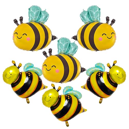Bienen Luftballons Geburtstag, Bienen Folienballon Geburtstag, Bienen Helium Ballons Geburtstagsdeko Mädchen Junge, Baby Shower Hochzeiten, Dekorationen für Kindergeburtstag mit Bienenmotiven (B) von ZHGIUWER