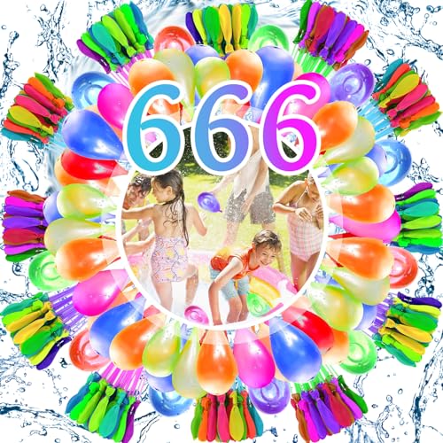 ZHHGOO 666 Stück Wasserballons,Mehrfarbig Wasserballons,Sekunden Schnellfüller,Wasserbombens Selbstschließend,Asser Luftballons Mega Pack,Pool Spielzeug,Strand Party,Outdoo für Poolparty ZHHGOO 666 Stück Wasserballons,Mehrfarbig Wasserballons,Sekunden Schnellfüller,Wasserbombens Selbstschließend,Asser Luftballons Mega Pack,Pool Spielzeug,Strand Party,Outdoo für Poolparty von ZHHGOO