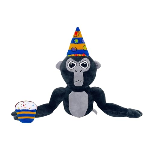 ZHICHENG Gorilla Tag Plush Toy,Gorilla Tag Monkey Plushie Cute Stuffed Animal Doll for Game Lovers, and Birthday for Kids and Adults (Black) von ZHICHENG