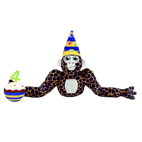 ZHICHENG Gorilla Tag Plush Toy,Gorilla Tag Monkey Plushie Cute Stuffed Animal Doll for Game Lovers, and Birthday for Kids and Adults (Black Leopard Print) von ZHICHENG