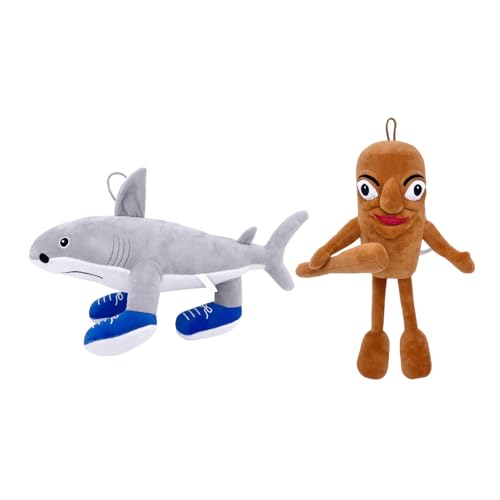 ZHICHENG Tung Tung Sahur Plush Tralalero Tralala Stuffed Toy,Funny Italian Tung Shark Plush and Tralalero Shark Toy,Soft Stuffed Animal for Fans Boys Girls (Shark+Tronco) von ZHICHENG