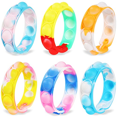 6 Stück Pop It Armband, Bubble Fidget Spielzeug Set für Kinder und Erwachsene - Simple Toy, Baby Sensory Toy von ZHIHUI