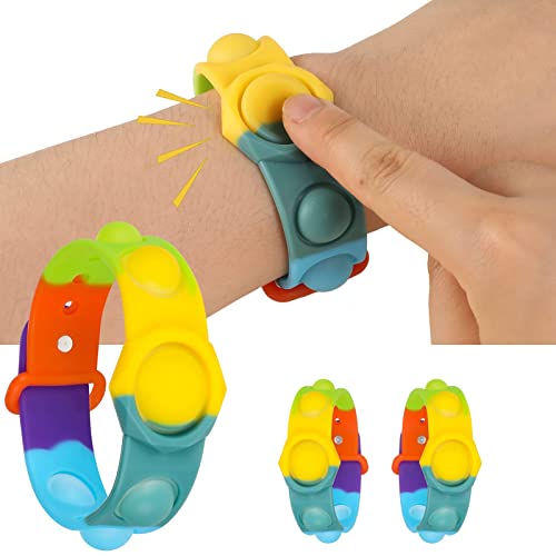 ZHIHUI Stressabbau Armband Zappelspielzeug tragbares einfaches Grübchen Sensorisches Zappel Armband Blase Armband Pop Stress Relief Sensorische Fingerspitzenspielzeuge für Kinder und Erwachsene von ZHIHUI