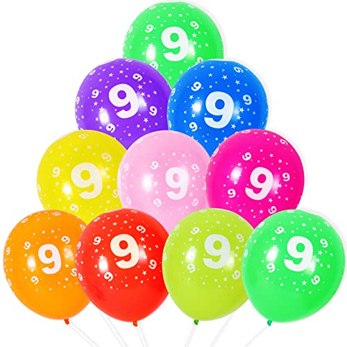 ZHIHUI Luftballon 9 Geburtstag Deko, Luftballons 9 Jahre, 10 pcs Deko zum 9 Jahr Geburtstagdeko Junge Mädchen, Luftballon 9. Geburtstag Deko, Mädchen Junge für Geburtstag Backdrop Ballon Girlande ZHIHUI Luftballon 9 Geburtstag Deko, Luftballons 9 Jahre, 10 pcs Deko zum 9 Jahr Geburtstagdeko Junge Mädchen, Luftballon 9. Geburtstag Deko, Mädchen Junge für Geburtstag Backdrop Ballon Girlande von ZHIHUI