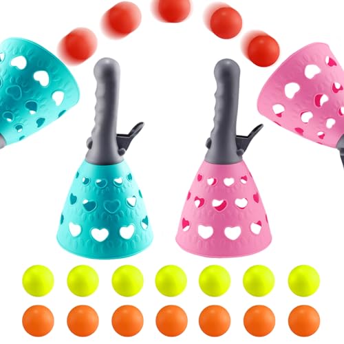 ZHIQIN Fangballspiel für Kinder Fangbecher Ballspiel für Outdoor Indoor mit 2 Fangbechern und 14 Bällen Fangball Wurfspiel Spielzeug für Party Garten Park Strand Rasen Innen und Außen ZHIQIN Fangballspiel für Kinder Fangbecher Ballspiel für Outdoor Indoor mit 2 Fangbechern und 14 Bällen Fangball Wurfspiel Spielzeug für Party Garten Park Strand Rasen Innen und Außen von ZHIQIN