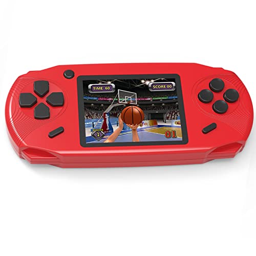 ZHISHAN 16 Bit Handheld Spielkonsole Tragbare Spiele Konsolen inkl.100 Klassische Vintage Video Spielen 3.0 "LCD HD Bildschirm Arcade Erholung System Geburtstagsgeschenk für Kinder (Rot) von ZHISHAN