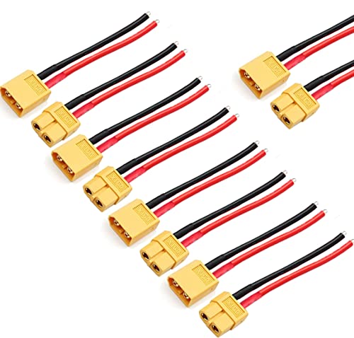 ZHOFONET 5 Paar XT30 Stecker Männlich Weiblich Stecker, XT30 Stecker Buchse Anschlussadapter,XT30 Plug Male Female Connector mit 10cm 16AWG Silikonkabel für RC Lipo Batterie FPV Drone ZHOFONET 5 Paar XT30 Stecker Männlich Weiblich Stecker, XT30 Stecker Buchse Anschlussadapter,XT30 Plug Male Female Connector mit 10cm 16AWG Silikonkabel für RC Lipo Batterie FPV Drone von ZHOFONET