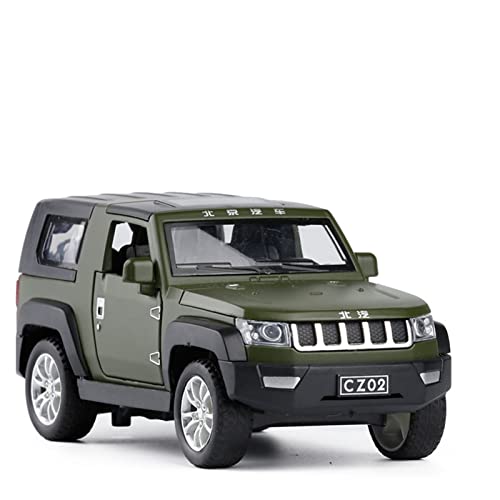 ZHONGNAN 1/32 Für BJ400 Hochsimulation Offroad-Automodell Metalldruckgussspielzeug Mit Sound Und Licht (Color : Green) von ZHONGNAN