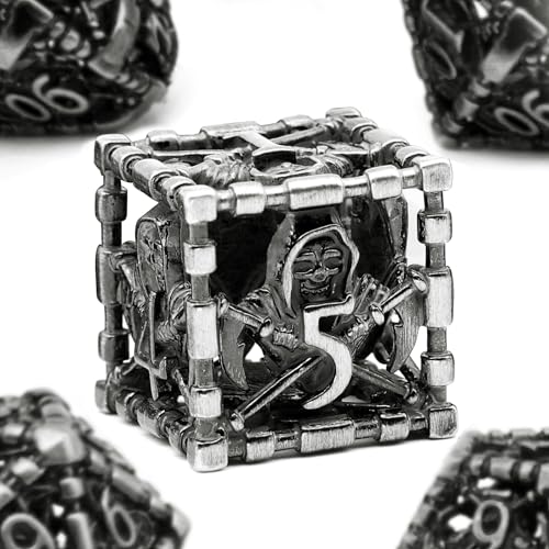 DND WürfelSet Rollenspiel, Polyedrische Dice Set D&D Würfel Set Metall für Brettspiel Dungeons and Dragons Verwendet Wird (S-Retro Silver) DND WürfelSet Rollenspiel, Polyedrische Dice Set D&D Würfel Set Metall für Brettspiel Dungeons and Dragons Verwendet Wird (S-Retro Silver) von ZHOORQI