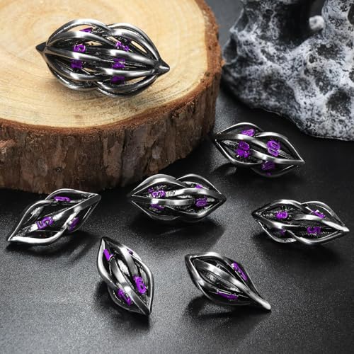 Würfelset for Dungeons and Dragons, DND Würfel 7 Pcs, ZHOORQI D&D Polyedrische Würfel Set Metall für Rollenspiele, The Arcanum Dice Set for Table Games (GZ-Purple) von ZHOORQI