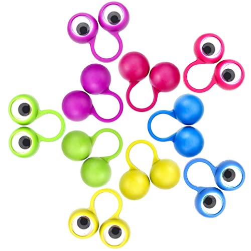 Augenfingerpuppen, Ringe mit Sprüngen, Partygedächtnis, Osterspielzeug für Kinder, 10 Einheiten Augenballonring von ZHOUBINGBING
