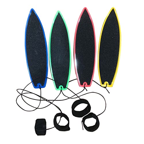 ZHOUBINGBING 4 Surftische für Finger, Surftisch mit Seil für Kinder, Erwachsene, Sommerferien, Windbretttisch, Fingerplatten (blau+gelb+rot+grün) von ZHOUBINGBING