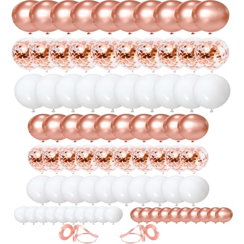 ZHOUHON 80 Stück Luftballons Rosegold, Konfetti Rosegold Luftballons, WeißE Luftballons, Dekoration Hochzeitsdeko Geburtstag Babyparty Hochzeit Partydeko (Roségold) ZHOUHON 80 Stück Luftballons Rosegold, Konfetti Rosegold Luftballons, WeißE Luftballons, Dekoration Hochzeitsdeko Geburtstag Babyparty Hochzeit Partydeko (Roségold) von ZHOUHON