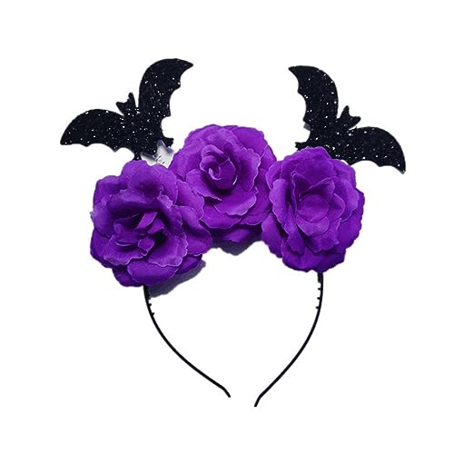 ZHOUSUFEN Halloween-Haarband, Fledermaus-Blumen-Haarband, Cosplay-Kostüm, Kopfschmuck für Erwachsene und Kinder, Bühnen-Kopfbedeckung ZHOUSUFEN Halloween-Haarband, Fledermaus-Blumen-Haarband, Cosplay-Kostüm, Kopfschmuck für Erwachsene und Kinder, Bühnen-Kopfbedeckung von ZHOUSUFEN
