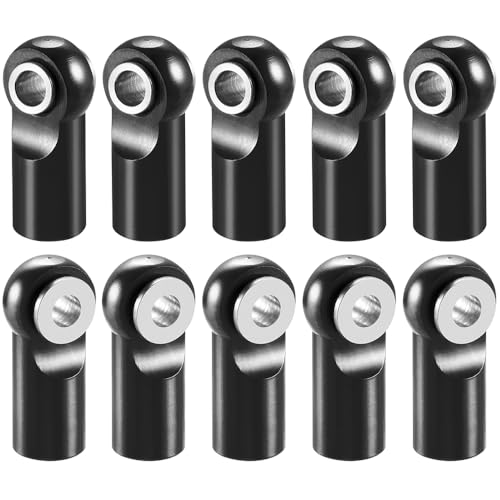 ZHRCFUN 10 Stück M2.5 Metal Link Rod Tie Rod End Ball Joint Head für RC Auto (Schwarz) von ZHRCFUN