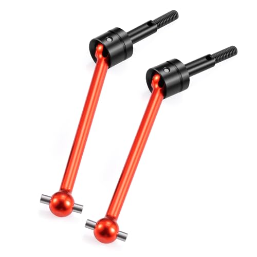 ZHRCFUN 2 Stück CVD-Antriebswellen Vorne und Hinten Universal Drive Shafts für 1/10 TT02B 4WD Off Road Buggy Upgrade Zubehör (Rot) von ZHRCFUN