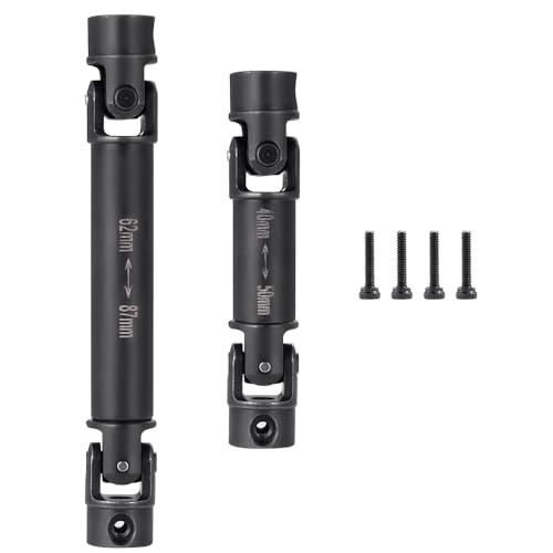 ZHRCFUN 2 Stücke RC Driveshafts Vorne und Hinten Drive Shaft Aluminiumlegierung für 1/18 TRX4M High Trail K10 F150 RC Crawler Upgrade Zubehör von ZHRCFUN